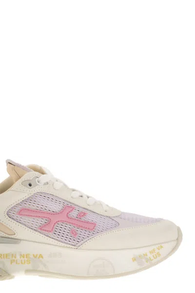 Shop Premiata Moerund 6734 - Sneakers In White/pink