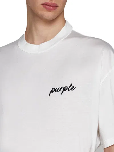 Shop Purple Brand T-shirts And Polos In Beige