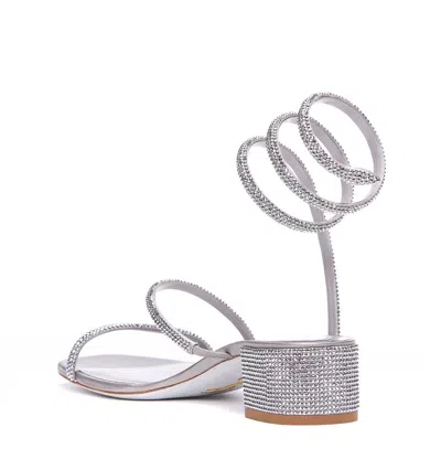 Shop René Caovilla Sandals In Silver