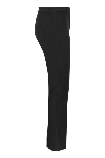 Shop 's Max Mara Umanita - Stretch Cotton Blend Trousers In Black