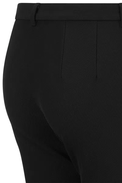 Shop 's Max Mara Umanita - Stretch Cotton Blend Trousers In Black