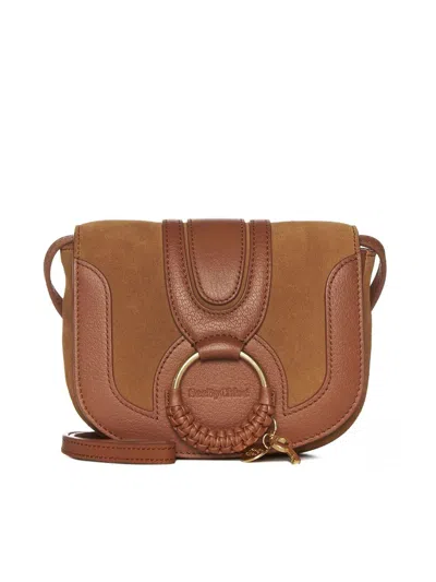 Shop See By Chloé Hana Mini Leather Crossbody Bag In Brown
