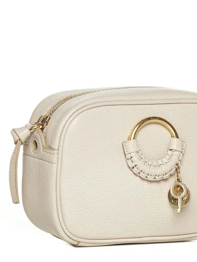 Shop See By Chloé Hana Leather Camera Bag In Beige