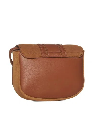 Shop See By Chloé Hana Mini Leather Crossbody Bag In Brown