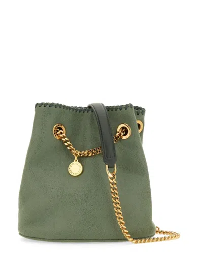 Shop Stella Mccartney Falabella Bucket Bag In Green