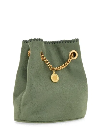 Shop Stella Mccartney Falabella Bucket Bag In Green