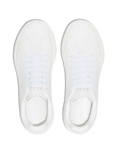 Shop Stella Mccartney White Faux-leather Loop Sneakers