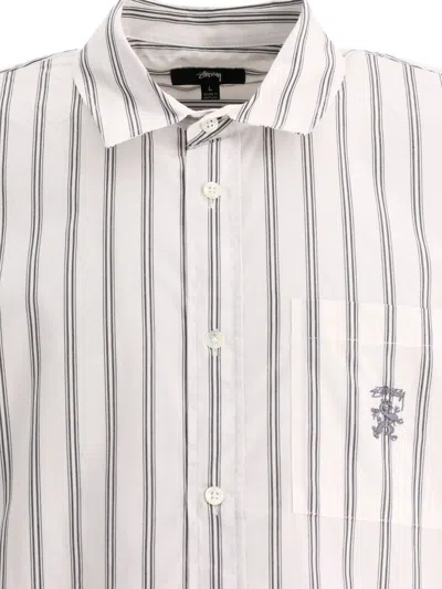 Shop Stussy Stüssy Striped Shirt In White