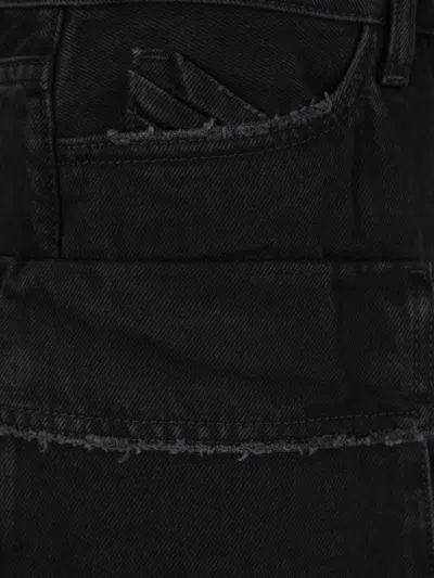 Shop Attico The  Fay Denim Miniskirt In Black