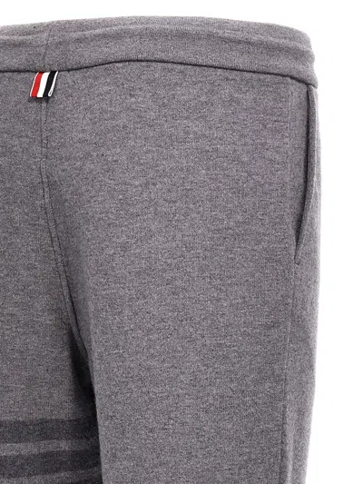 Shop Thom Browne Virgin Wool Track Pants In Grey