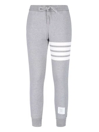 Shop Thom Browne Trousers In Lt Grey