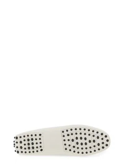 Shop Tod's Leather Loafer In White