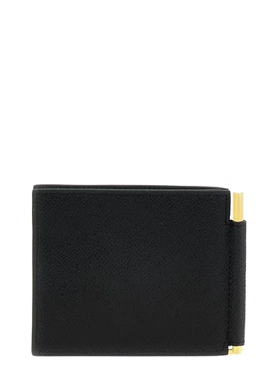 Shop Tom Ford 'money Clip' Card Holder In Black