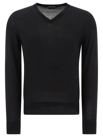 Shop Tom Ford Wool Sweater In Black