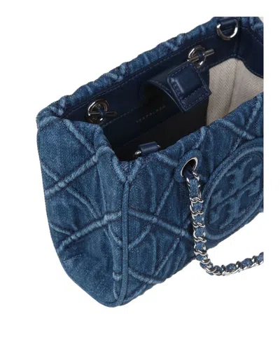 Shop Tory Burch 'fleming' Mini Bag In Blue