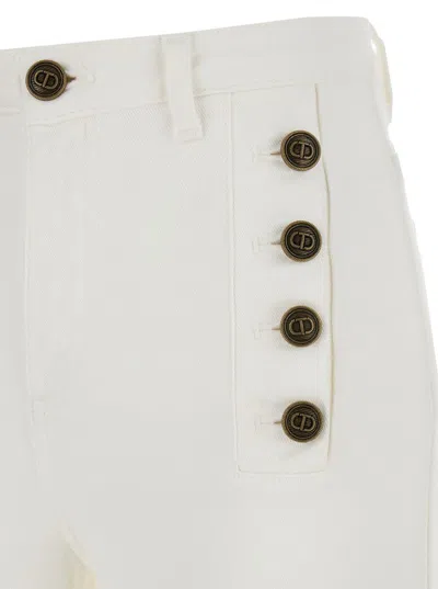Shop Twinset High Waisted Jeans In White