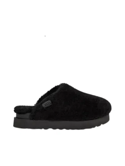Shop Ugg W Fuzz Sugar Slide Shoes In Black