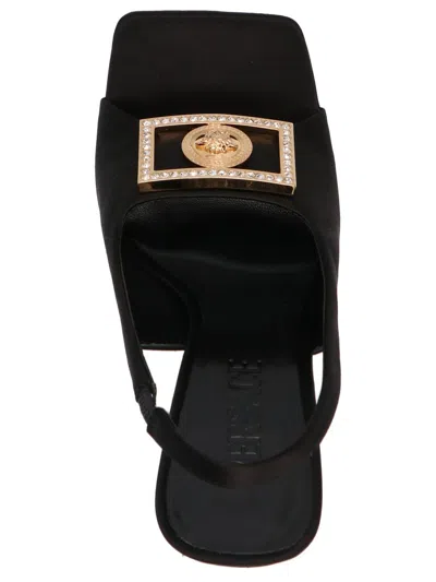 Shop Versace 'medusa' Sandals In Black