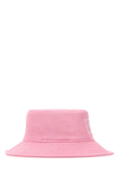 Shop Versace Hats And Headbands In Pinkwhite