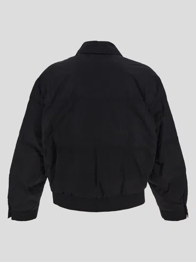Shop Versace Medusa Blouson Puffer Jacket In Black