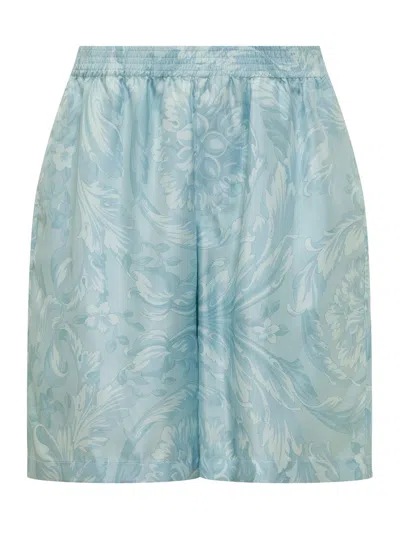 Shop Versace Shorts Blue