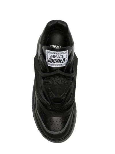Shop Versace Sneakers In Blackanthracite