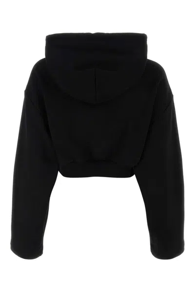 Shop Versace 'jellyfish' Black Cotton Sweatshirt