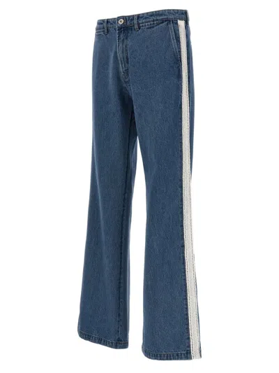 Shop Wales Bonner Denim Cotton Jeans In Clear Blue