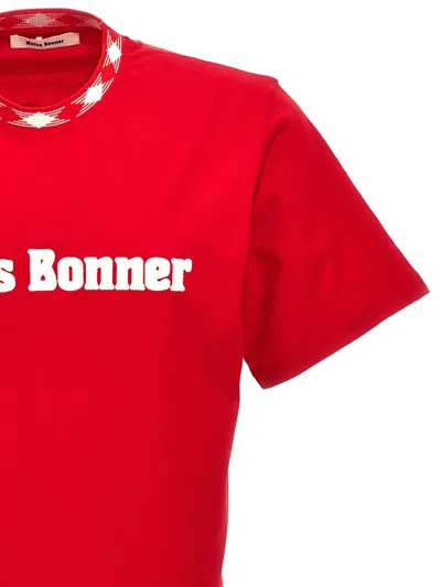 Shop Wales Bonner Logo Cotton T-shirt In Red