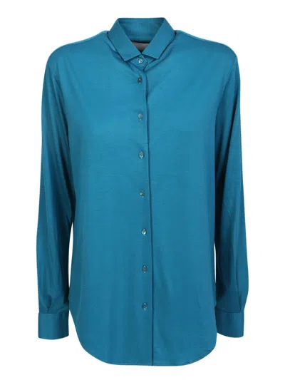 Xacus Elegant Azure Shirt In Blue