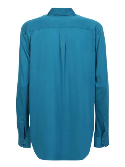 Xacus Elegant Azure Shirt In Blue