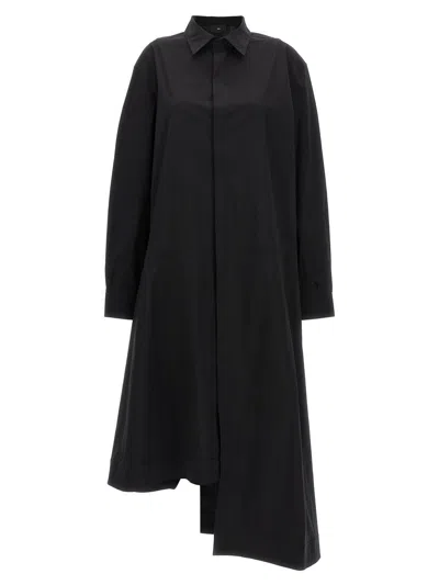 Shop Y-3 Adidas Midi Shirt Dress In Black