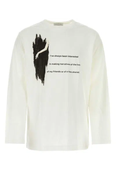 Shop Yohji Yamamoto T-shirt In White
