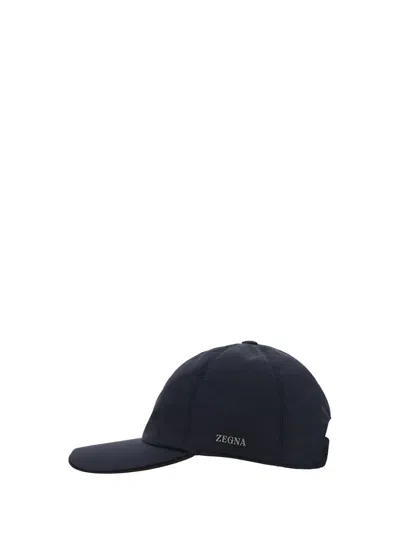 Shop Zegna Hat In Blue