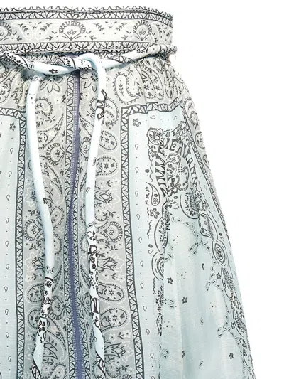 Shop Zimmermann Skirts In Blue Bandana