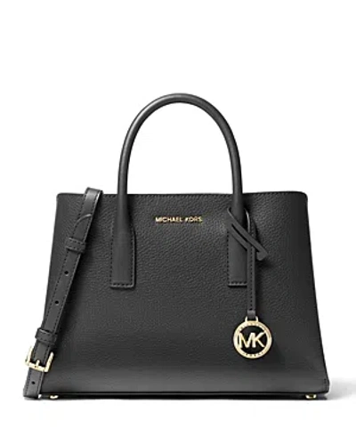 Shop Michael Kors Michael  Ruthie Small Leather Satchel In Black
