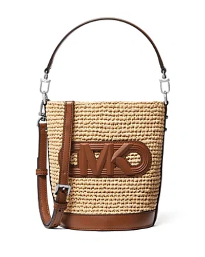 Shop Michael Kors Michael  Townsend Crossbody Bag In Natural/luggage