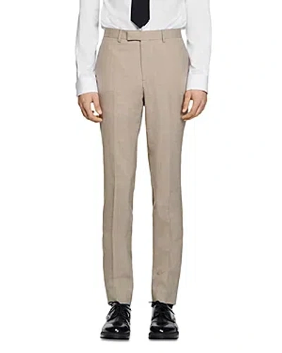 Shop Sandro E24 Wool Pants In Taupe