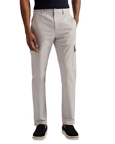Shop Ted Baker Slim Fit Smart Cargo Pants In Light Grey
