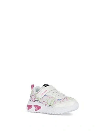 Shop Geox Girls' Assister Light Up Sneakers - Toddler, Little Kid, Big Kid In White Misc