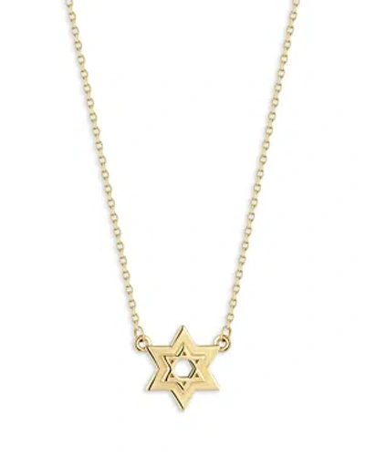Bloomingdale's Star Of David Pendant Necklace In 14k Yellow Gold, 16 In Gold