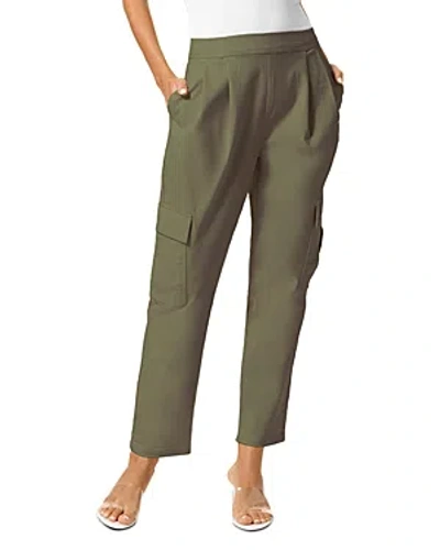 Shop Hue Tapered Cargo Pants In Olive Green