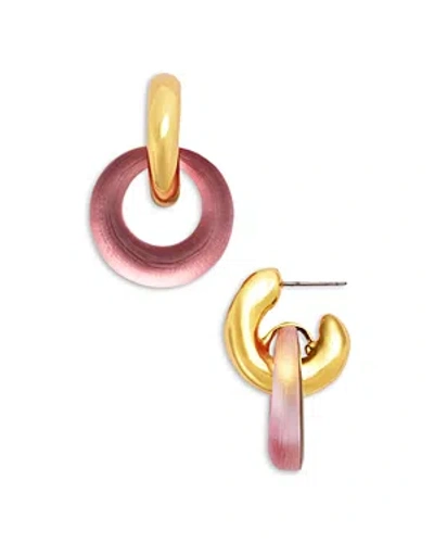 Shop Alexis Bittar Liquid Knocker Drop Earrings In Pink/gold