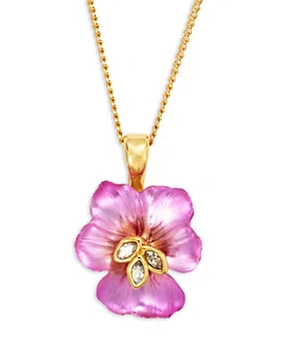 Shop Alexis Bittar Pansy Pendant Necklace, 16-18 In Pink/gold