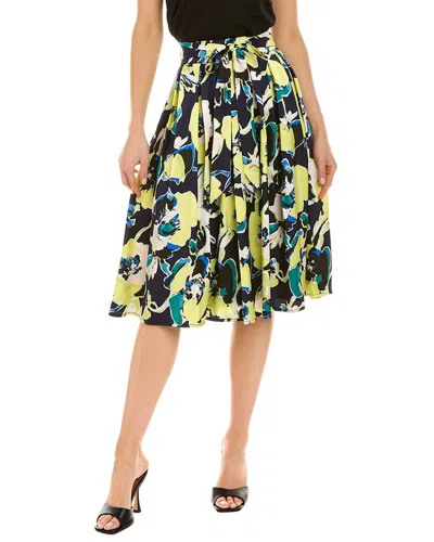 Shop Gracia Floral Skirt In Green