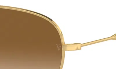 Ray Ban Bain Bridge 57mm Pillow Gradient Aviator Sunglasses In Gold Flash
