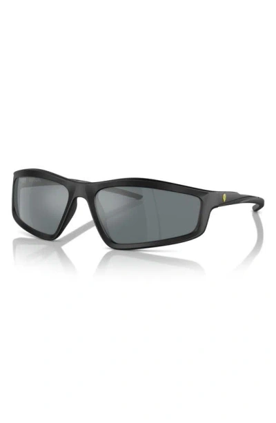 Shop Scuderia Ferrari 64mm Oversize Irregular Sunglasses In Matte Black