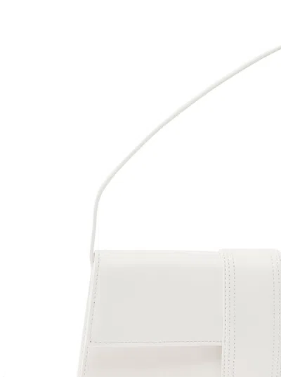 Shop Jacquemus 'le Bambino Long' White Handbag With Removable Shoulder Strap In Leather Woman