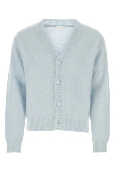1989 Studio Pastel Light Blue Mohair Blend Cardigan In Blue