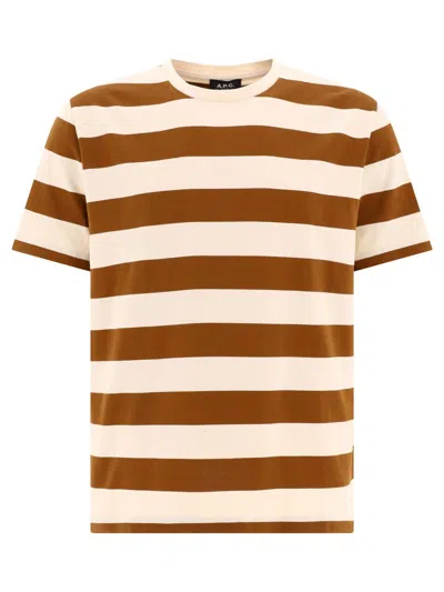 Shop Apc A.p.c. "thibaut" T-shirt In Brown